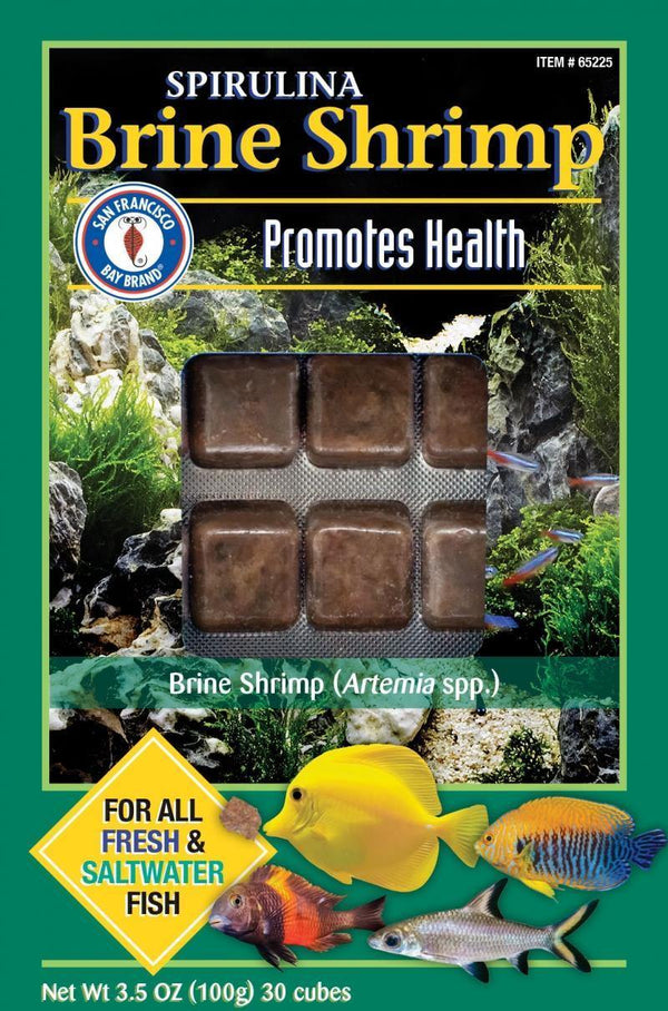 San Fransisco Bay Spirulina Brine Shrimp Cube 3.5oz - Pisces Pet Emporium