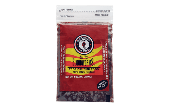 San Fransisco Bay Frozen Blood Worms Flat 4oz - Pisces Pet Emporium