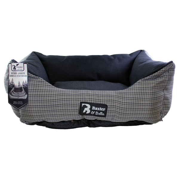 Baxter & Bella Lounger Bed - Grey - Pisces Pet Emporium