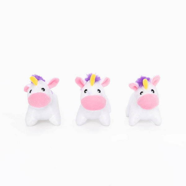 ZippyPaws Miniz - Unicorns 3-Pack - Pisces Pet Emporium