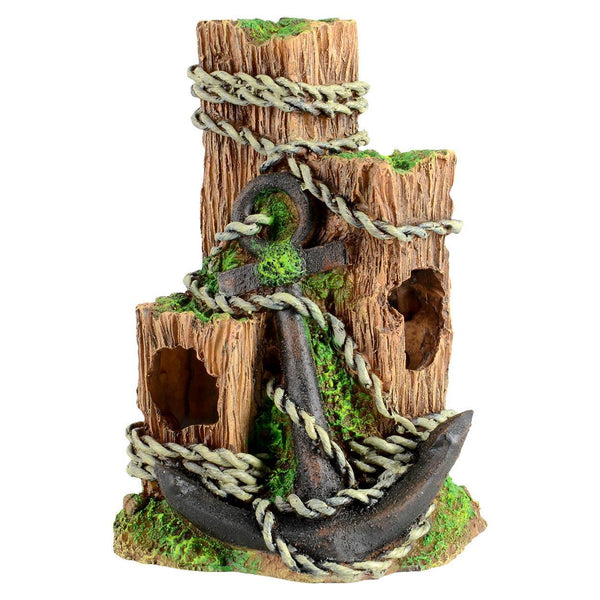 Underwater Treasures Wood with Anchor - Pisces Pet Emporium