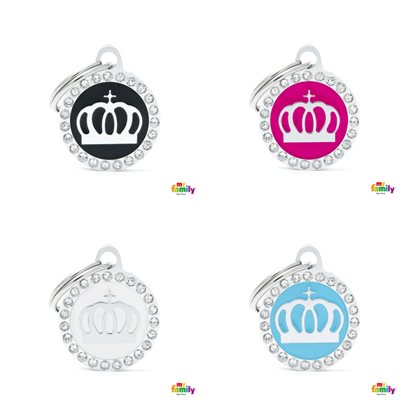 My Family Circle & Crown Pet ID Tag - Pisces Pet Emporium