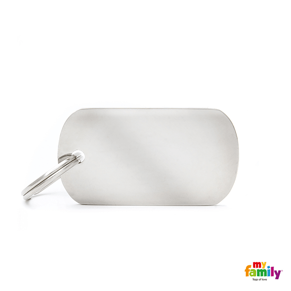 My Family Chrome Military Pet ID Tag - Pisces Pet Emporium