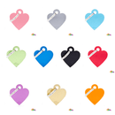 My Family Small Heart Aluminum Pet ID Tag - Pisces Pet Emporium