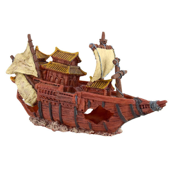 Underwater Treasures Junk Ship - Pisces Pet Emporium