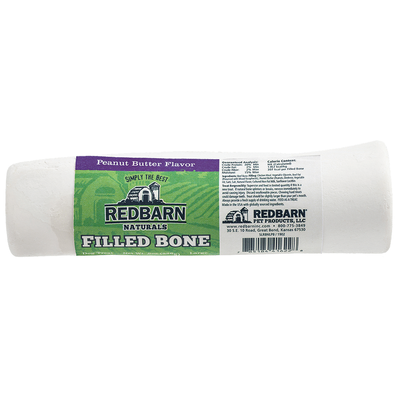 Redbarn Filled Bone - Peanut Butter - Pisces Pet Emporium