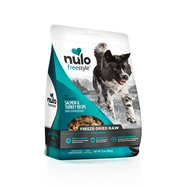 Nulo Freestyle Grain Free Freeze Dried Raw Salmon & Turkey with Strawberries Dog Food - Pisces Pet Emporium