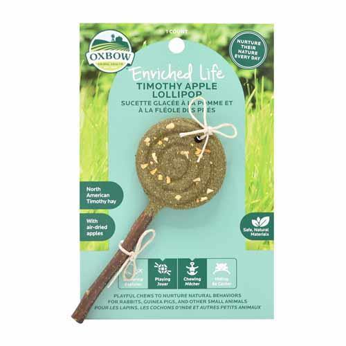 Oxbow Enriched Life Timothy Lollipop Apple - Pisces Pet Emporium