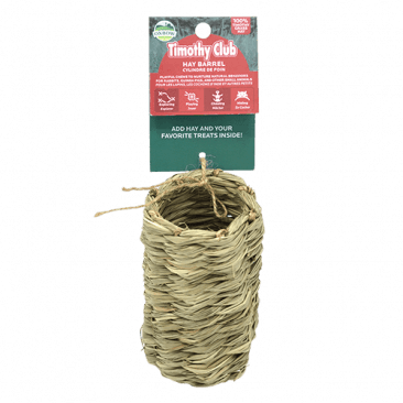 Oxbow Timothy Club Timothy Hay Barrel - Pisces Pet Emporium