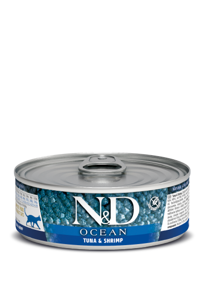 Farmina N&D Cat Food - Tuna & Shrimp 80g - Pisces Pet Emporium