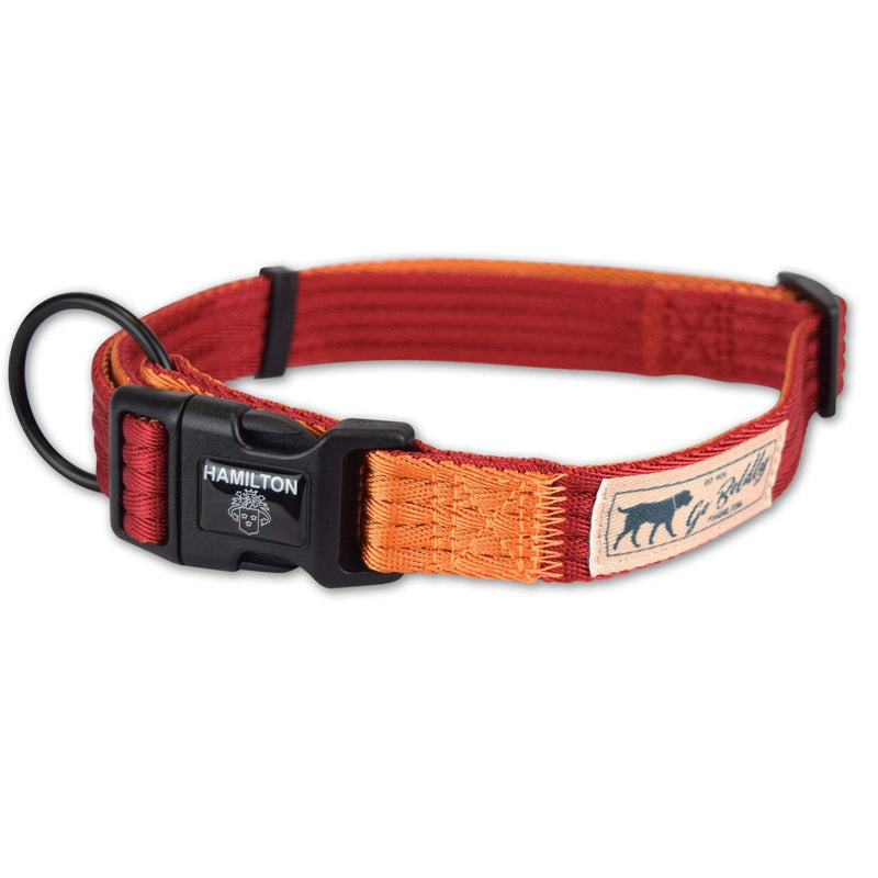 Hamilton Dog Collar - Campfire - Red/Mango - Pisces Pet Emporium