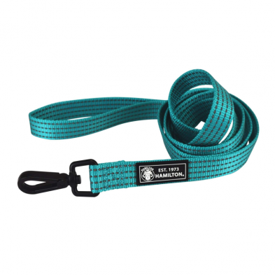 Hamilton Reflective Dog Leash - Turquoise - Pisces Pet Emporium