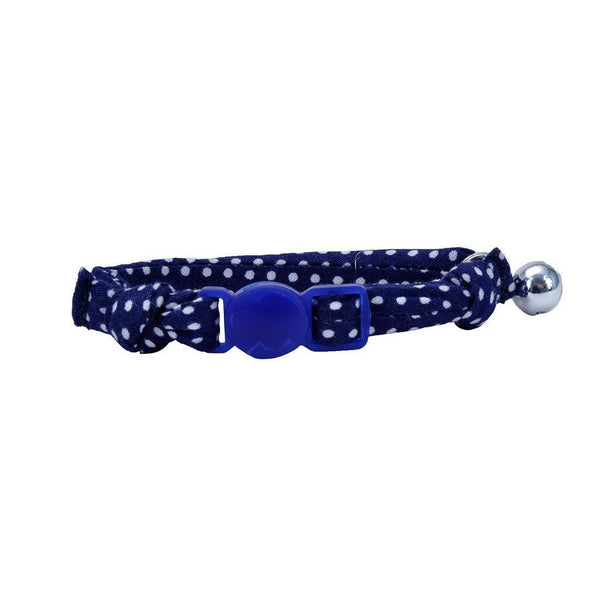 Li'l Pals Round Kitten Breakaway Collar - Navy Dots - Pisces Pet Emporium