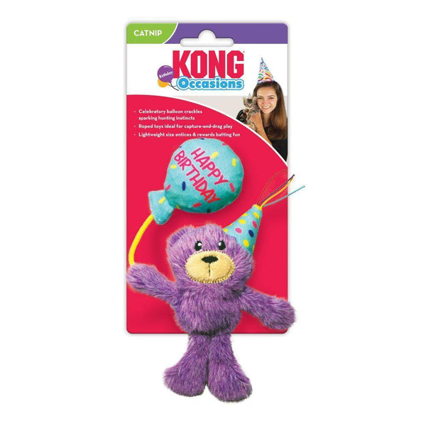 Kong Cat Occasions - Birthday Teddy - Pisces Pet Emporium
