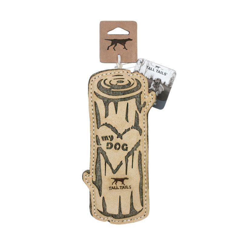 Tall Tails Leather 'I Love My Dog" Log Toy - Pisces Pet Emporium