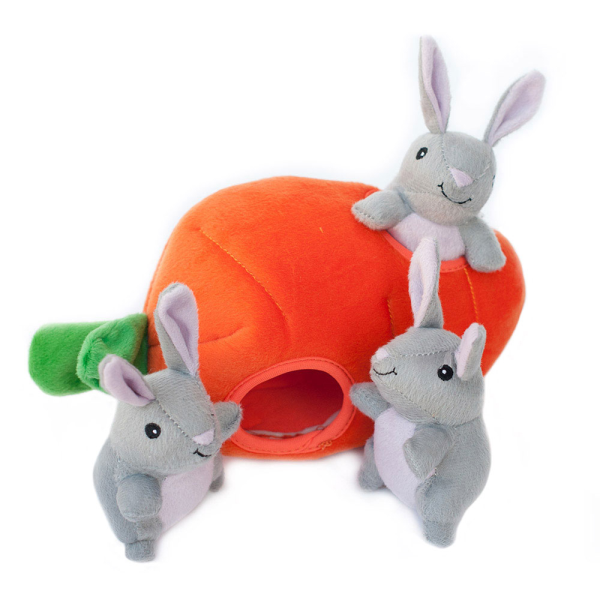 ZippyPaws Burrow - Carrot w/ Bunnies - Pisces Pet Emporium