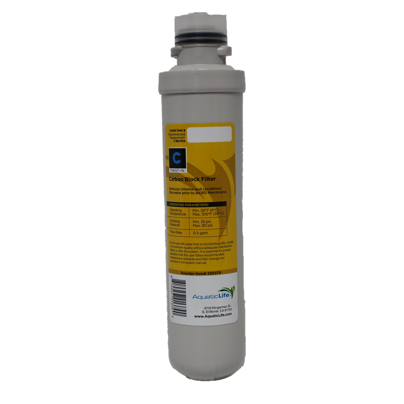 Aquatic Life Twist-In Carbon Block Filter Cartridge - Pisces Pet Emporium