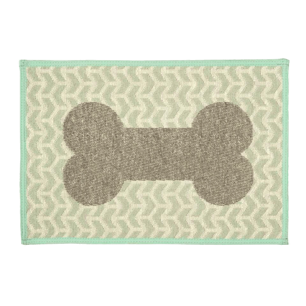 Loving Pets Feeding Mat - Geo Bones Aqua - Pisces Pet Emporium