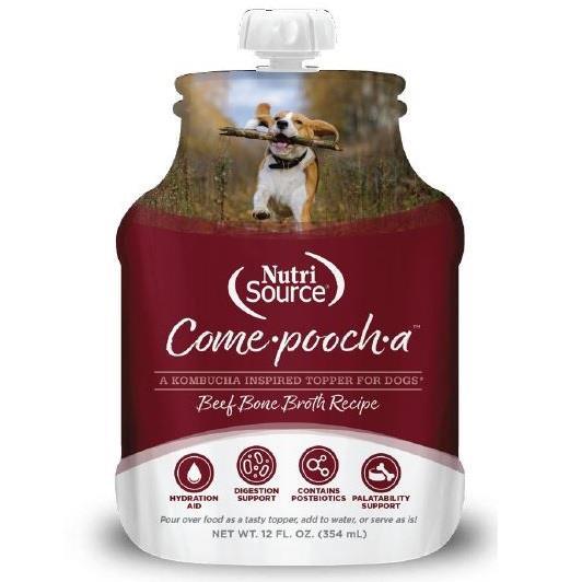NutriSource Come-pooch-a Broth - Beef 12oz - Pisces Pet Emporium